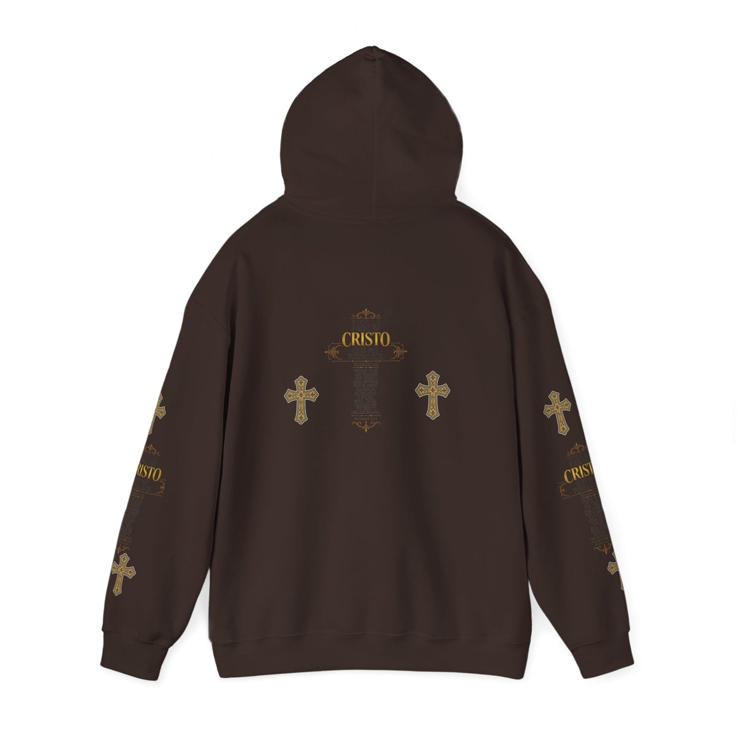 Religious Cross Graphic Hoodie — Inspirational Scripture Print